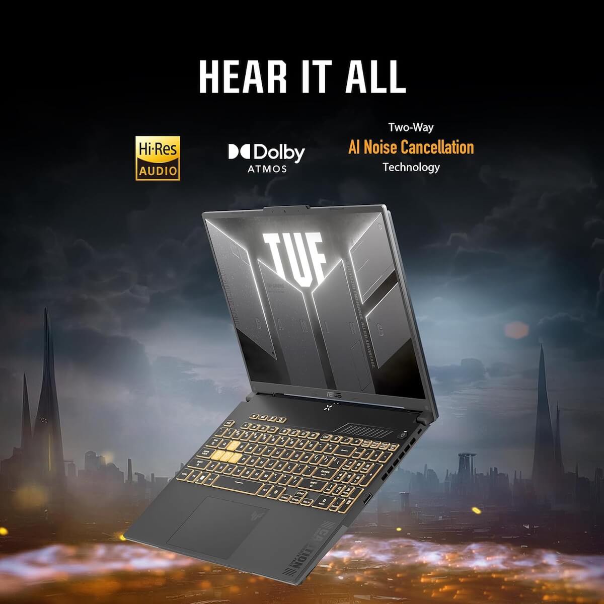 ASUS TUF Gaming FX607VU-RL079 Laptop - Intel Core 5 processor 210H, 16GB RAM, 512GB SSD, 16" WUXGA 144Mhz, NVIDIA GeForce RTX 4050 6GB