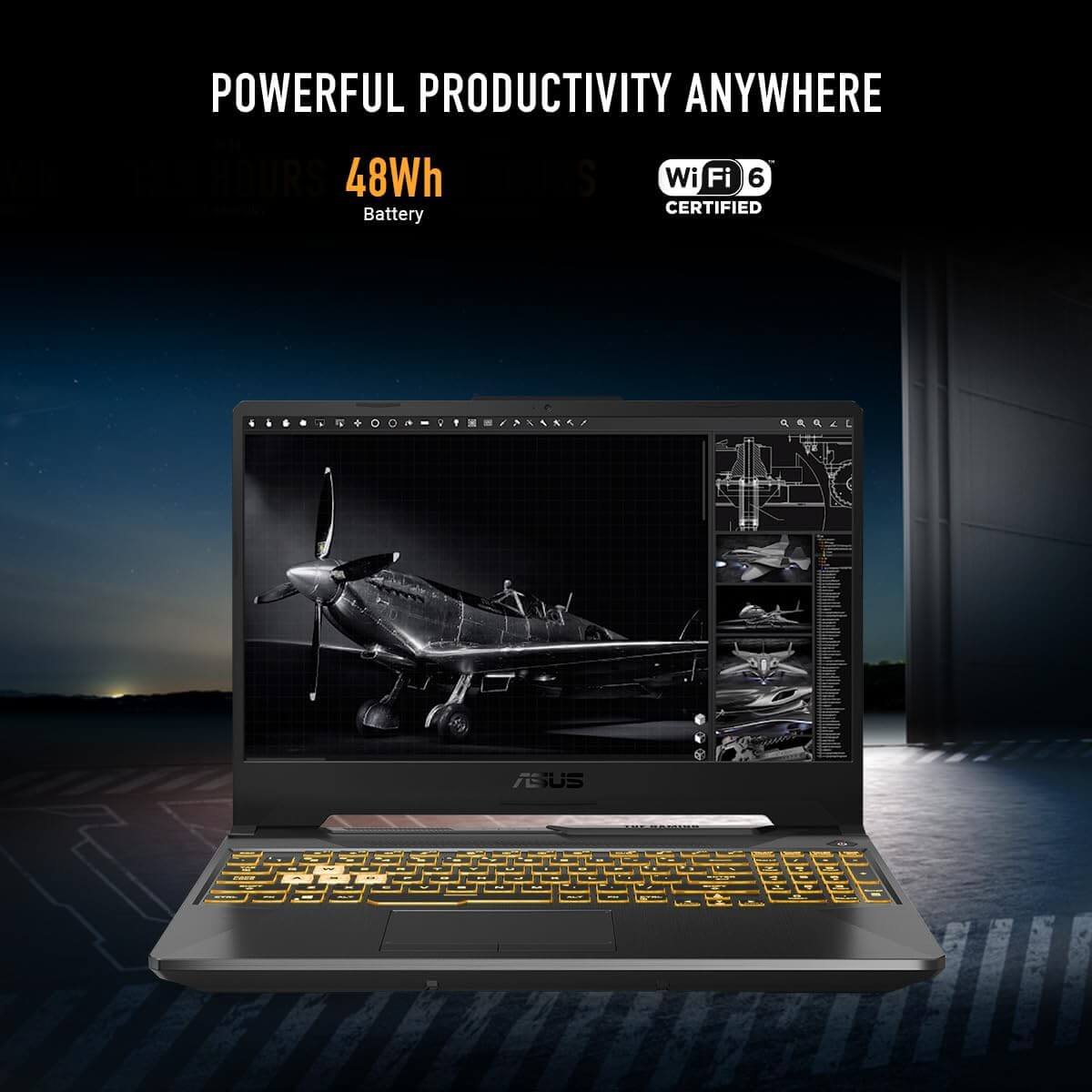 ASUS TUF Gaming FA506NF-HN011 Laptop - AMD Ryzen 5 7535HS, 16GB RAM, 512GB SSD, 15.6" FHD 144Hz, NVIDIA GeForce RTX 2050 4GB