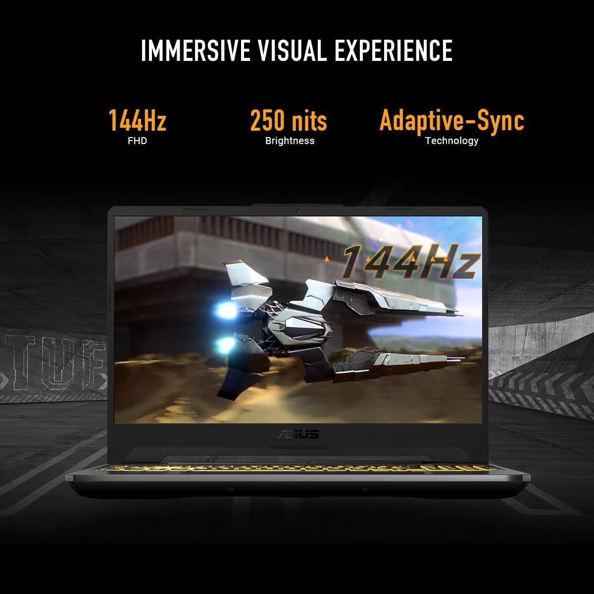 ASUS TUF Gaming FA506NF-HN011 Laptop - AMD Ryzen 5 7535HS, 16GB RAM, 512GB SSD, 15.6" FHD 144Hz, NVIDIA GeForce RTX 2050 4GB