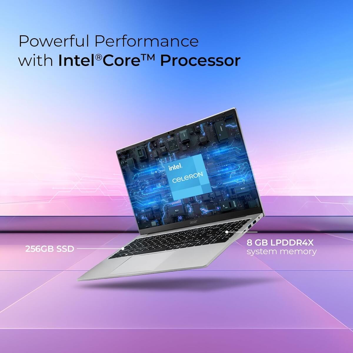 Acer Aspire A325-25 Laptop - Intel Celeron N4500, 8GB RAM, 256GB SSD, 15.6" FHD