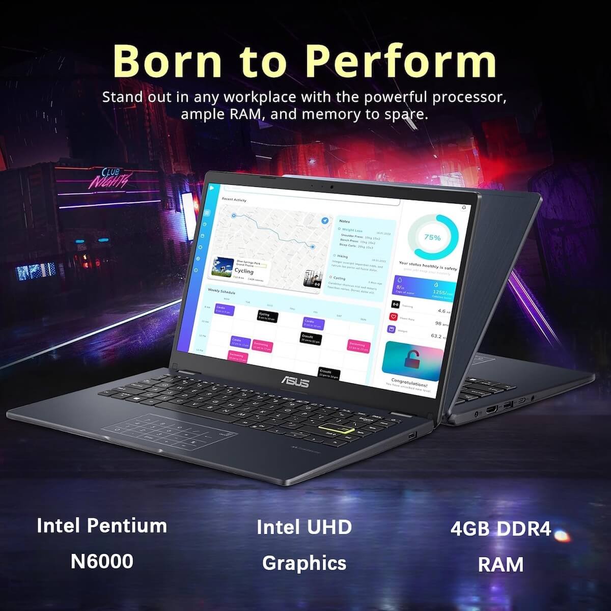 ASUS Vivobook Go E410KA-CL464 Laptop - Intel Celeron N4500, 4GB RAM, 64GB eMMC, 14.1" FHD
