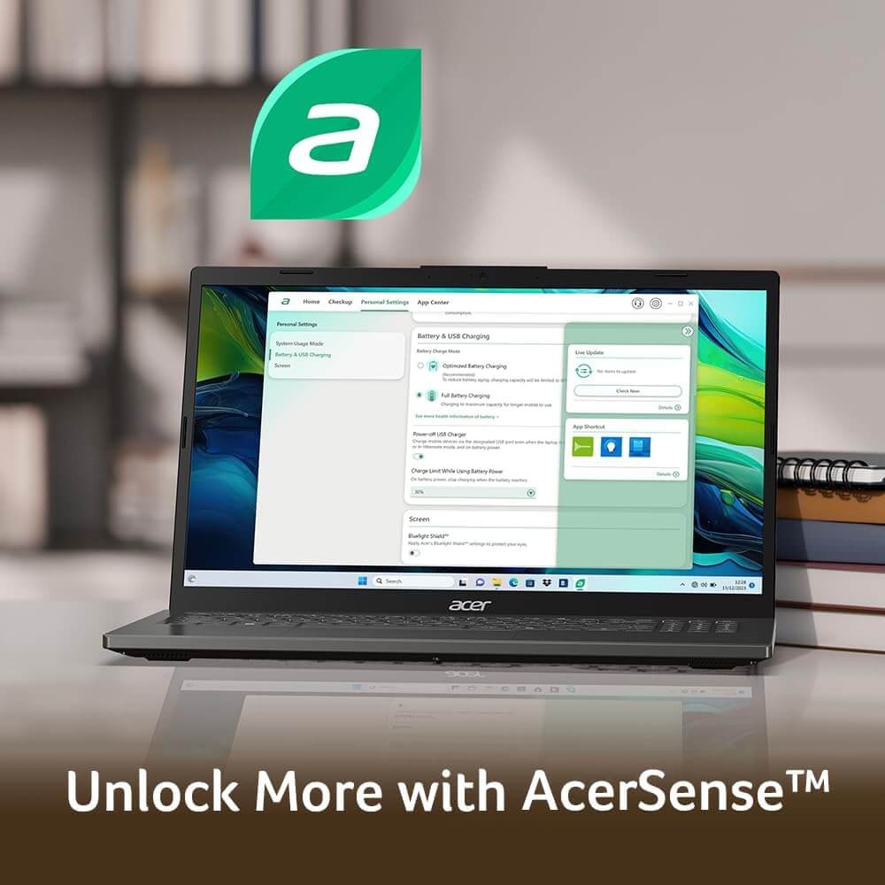 Acer Aspire A15-51M-S593 Laptop - CORE 5 -120U, 8GB RAM, 512GB SSD, 15.6" FHD IPS