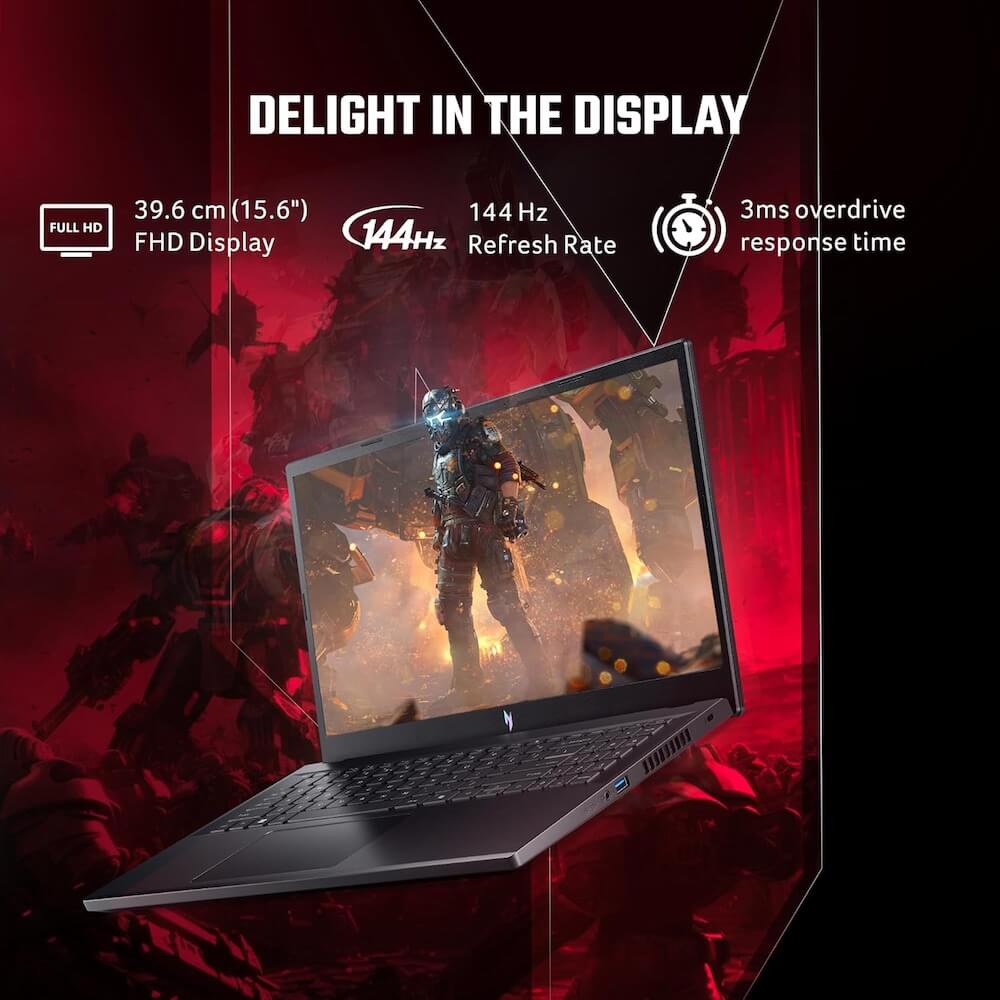 Acer Nitro V 15 ANV15-51 Laptop - AMD Ryzen 5 7535HS, 16GB RAM, 512GB SSD, 15.6" FHD 144Hz, NVIDIA GeForce RTX 2050 4GB